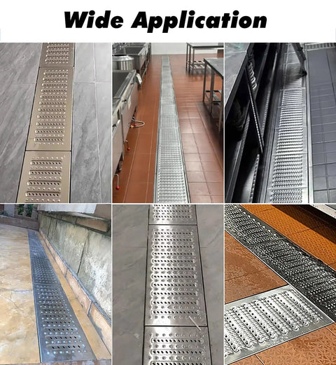 Heavy Duty 304 Stainless Steel Drain Grates Pack Of 15 Zero Rust Anti Skid Driveway Walkway Garage Floor Covers Built Different For Any Outdoor Job Today in various applications on different surfaces.