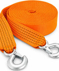 Heavy Duty Tow Strap With Hooks For Truck Car ATV Motorcycle Recovery 2 Inch By 40 Foot 20,000 Pound Break Strength Durable Recovery Strap For Safe Vehicle Tows, orange with hooks