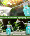 Garden Hand Pump Sprayer 68 Oz 2L Portable Pressure Sprayer With Safety Valve watering plants with adjustable nozzle.