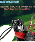 4L670 Replacement V Belt For Rear Tine Tillers Fits Part 32993 with heavy-duty red tiller