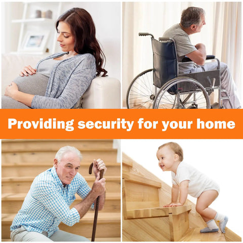 Heavy Duty U Shaped Staircase Handrail For Indoor And Outdoor Use At Three Foot Height with safety grip, aiding family members.