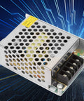 12V 2A LED Switching Power Supply With Built Tough Aluminum Alloy Case And Dual Cooling For Industrial DC Applications 25W Short Circuit Protection And Over Temperature Protection For LED Lighting And Equipment, perforated metal case