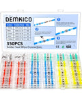 350 Piece Solder Seal Wire Connectors Kit All In One With Marine Grade Heat Shrink Waterproof Butt Splice Terminals Assorted Colors