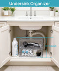 Stay Flawlessly Organized With These Hella Spacious Clear Stackable Storage Drawers 2 Pack Large Plastic Bins For Pantry Closet Heavy Duty Boxes For Daily Essentials in undersink storage.