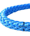 Ridiculously Strong One Quarter Inch Synthetic Soft Shackle For Atv Offroad Recovery And Boat Sailboat Halyard Towing With Badass Ten Thousand Eight Hundred Pound Break Strength Plus Load Limit Two Seven Hundred blue braided UHMWPE rope 12mm thick