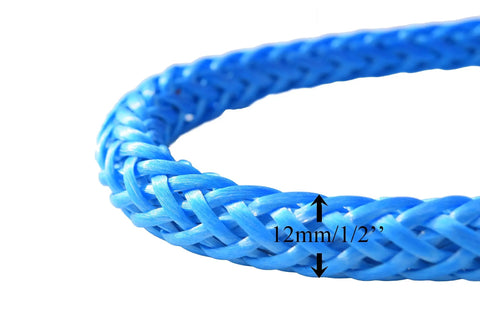 Ridiculously Strong One Quarter Inch Synthetic Soft Shackle For Atv Offroad Recovery And Boat Sailboat Halyard Towing With Badass Ten Thousand Eight Hundred Pound Break Strength Plus Load Limit Two Seven Hundred blue braided UHMWPE rope 12mm thick