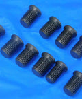 Straight Up Premium S68 Insert Shim Screws For 3/8 24 Thread 10 Pack shown on blue background, heavy-duty metal design.
