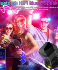 Star Projector With Bluetooth Speaker Remote For Bedroom And Parties Dope Vibe, 3 In 1 Galaxy Aurora Moon Night Light with party scene