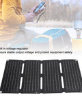 80W Folding Solar Panel With Monocrystalline Cells Grab And Go Portable Solar Charger For Travel And Camping Fast Dual USB Output Lightweight