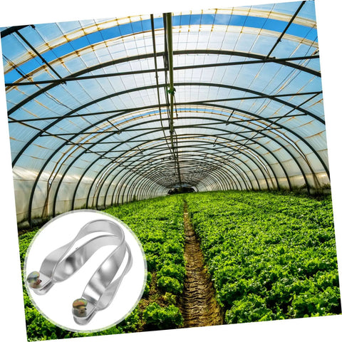 Heavy Duty U Shaped Aluminum Pipe Clamp Set for Greenhouse, 5 Pack Garden Clips for Fixing Aluminum Frames, Sturdy Hose Bracket for Tube Support, Weatherproof Outdoor DIY Clamp