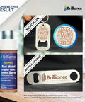Copper Tone Red Laser Marking Spray For Metal Engraving 12 Oz Aerosol Pro Grade That Delivers Permanent High Contrast Marks On Stainless Steel And Other Metals Compatible With Fiber YAG Diode And CO2 Laser Engravers in use on keychain and bottle opener