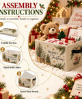 Assembly instructions for Kick Clutter To The Curb With This Foldable Christmas Tree Storage Bin that holds toys and decorations.