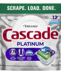 Platinum ActionPacs Dishwasher Detergent Pods Deliver Powerful Cleaning In One Wash Without Pre Wash, Fast Dissolving Formula Releases Dawn Grease Fighting Power, Enzymes Break Down Food Particles So They Flow Down The Drain, Fresh Scent, 12 Count packaging front view
