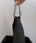 Beefed Up Heavy Duty Chain Container Bag For 2 Ton Manual Hoist with carabiner hook, durable nylon fiber, black color