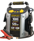1000 Peak Amp Jump Starter With USB Power And 12V Outlet Portable Car Battery Booster On The Go With 120 PSI Tire Inflator