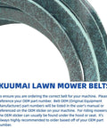 Textured view of Ground Drive Belt Three Eighths Inch By Sixty Four Point Five Inch Replacement For Walk Behind Lawn Mowers