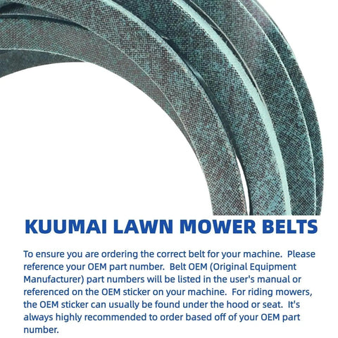 Textured view of Ground Drive Belt Three Eighths Inch By Sixty Four Point Five Inch Replacement For Walk Behind Lawn Mowers