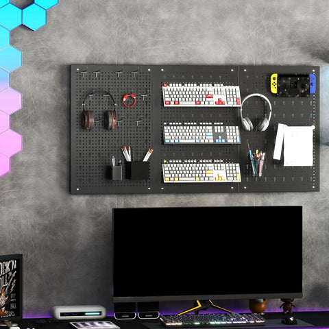 4 Ft Metal Pegboard Tool Organizer With Heavy Duty Hooks And Bins For Garage And Workbench This Solid Peg Board Kit Upgrades Your Shop Game Keeps All Gear Tight And Ready To Roll Perfect For Hard Working Crews Who Need Reliable Storage Solutions Daily