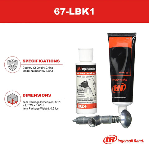 67-LBK1 Air Tool Care Kit With Grease Oil And Grease Gun For Air Tools Maintenance Metal Protection Against Moisture