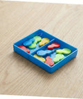 Portable Needle Threader Set For Hand Sewing And Machines Gourd Shaped Plastic Tool 100 Pcs Pack, blue tray with colorful threaders