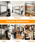 Adjustable Hanging Rod Bracket Floor To Ceiling Fabric Display for versatile fabric vinyl and wallpaper applications