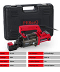 Pekelectric Hydraulic Rebar Cutter 3/4 Inch Power Tool Cuts Steel Bar Fast Heavy Duty Corded Saw with portable design and case.