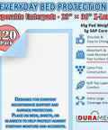 Heavy Duty Disposable Underpads 23X36 Inch 120 Pack With Sap Absorbency For Incontinence Or Puppy Training Waterproof Leak Proof Bed Pads, features soft layer and leak resistance.