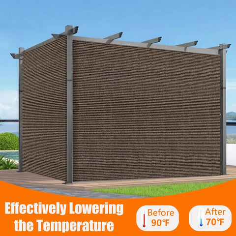 90 Percent UV Blocking Sun Shade Cloth 10x30 Ft For Outdoor Deck Patio Garden Pergola Canopy Mocha Breathable Shade