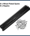 40Pcs 14G Bicycle Steel Spokes 292mm Length With Nipples Wheel Spoke Kit For Most Bikes Replacement And Upgrade For Stronger Wheels