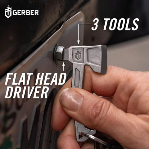 Using Hatchet Keychain Dope Three In One Multitool For Everyday Carry With Bottle Opener Flathead Driver And Package Opener Clips To Pocket