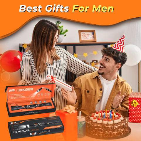 LED magnetic pickup tool gift for men at birthday party