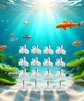 Transparent Fishing Hook Bonnets for Treble Hooks Safety Caps Protectors Pack of 100 Clear Hook Guards underwater display