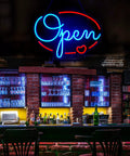 Open Sign For Business 16x12 Inch LED Neon Sign USB Powered Brightness Adjustable above bar setting