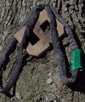 Round Sling Rigging Set Two Pack 5300 Lb Polyester Slings For Aerial Hoop Aerial Silks Yoga Hammock And Tree Limb Or Beam Suspension 1 Meter Length Pro Grade wrapped around tree with wooden block