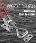 Beefy Heavy Duty Adjustable Toggle Latch Clamp 4001 Style Made From 304 Stainless Steel Quick Release Hasp Clamp With 390 Lbs Holding Capacity
