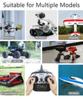 8 Channel 2.4GHz RC Remote Transmitter With R8EF Receiver, Dual Stick Controller usage with various RC models, FHSS control.