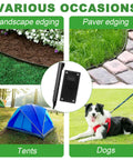 Built To Last Heavy Duty Plastic Landscape Edging Anchoring Stakes Set With 9.8 Inch Spikes for gardens and lawns