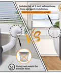 Comparison of Portable Air Conditioner Window Seal Kit 5 Inch Universal Vent for Exhaust Hose in different window settings