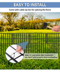 25 Pack No Dig Garden Animal Barrier Fence Kit 17 Inch High By 27 Ft Long Rustproof Metal Border easy installation