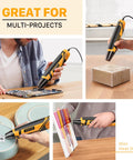 Dope Mini Heat Gun With Dual Temperature 500F And 842F in various crafting and DIY scenarios, long 4.9 ft cord visible