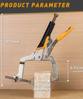 Two Ways 11 Inch Pocket Hole Clamps for Woodworking, Metal Face, Adjustable 90 Degree Right Angle Clamps, 3-1/4 Inch Reach