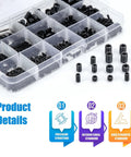 Stainless Steel Allen Head Cup Point Set Screws Kit For Doors And Lighting 786 Piece Metric M2.5 M3 M4 M5 M6 M8 Assortment