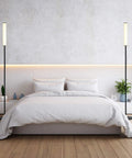 Dope Cylinder LED Floor Lamp With Remote, Full Range Dimming And Adjustable Color Temperature 3000K-6000K in bedroom setup