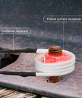 Induction Heater Coil Kit for Magnetic Heater Set showing heated coil loosening rusted nut on metal surface.