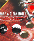 Five Eighths Inch Forstner Drill Bit For Woodworking, Alloy Steel Hinge Cutter Bit With Hex Shank in action creating holes