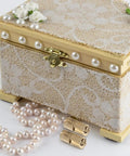 8 Piece Brass Hinges Vintage Style Smooth No Fuss Operation Easy Installation Gold Tone Concealed Hinges for Jewelry Boxes