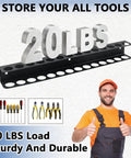 2 Pack Wall Mount Screwdriver And Pliers Organizer Rack Heavy Duty Steel Tool Holder For Garage And Workshop
