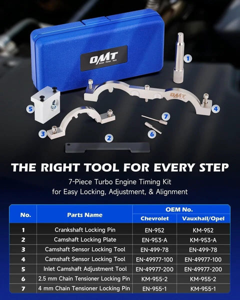 Turbo Engine Timing Tool Kit For 1.0L 1.2L 1.4L Turbo Engines Camshaft Alignment Set