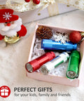 4 Pack Aluminum LED Flashlights Set with AAA Batteries in festive box