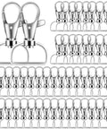 40 Piece Swivel Snap Hooks With Three Quarter Inside Width Hella Durable Metal Clasps And Keychain Hardware arranged in a grid.